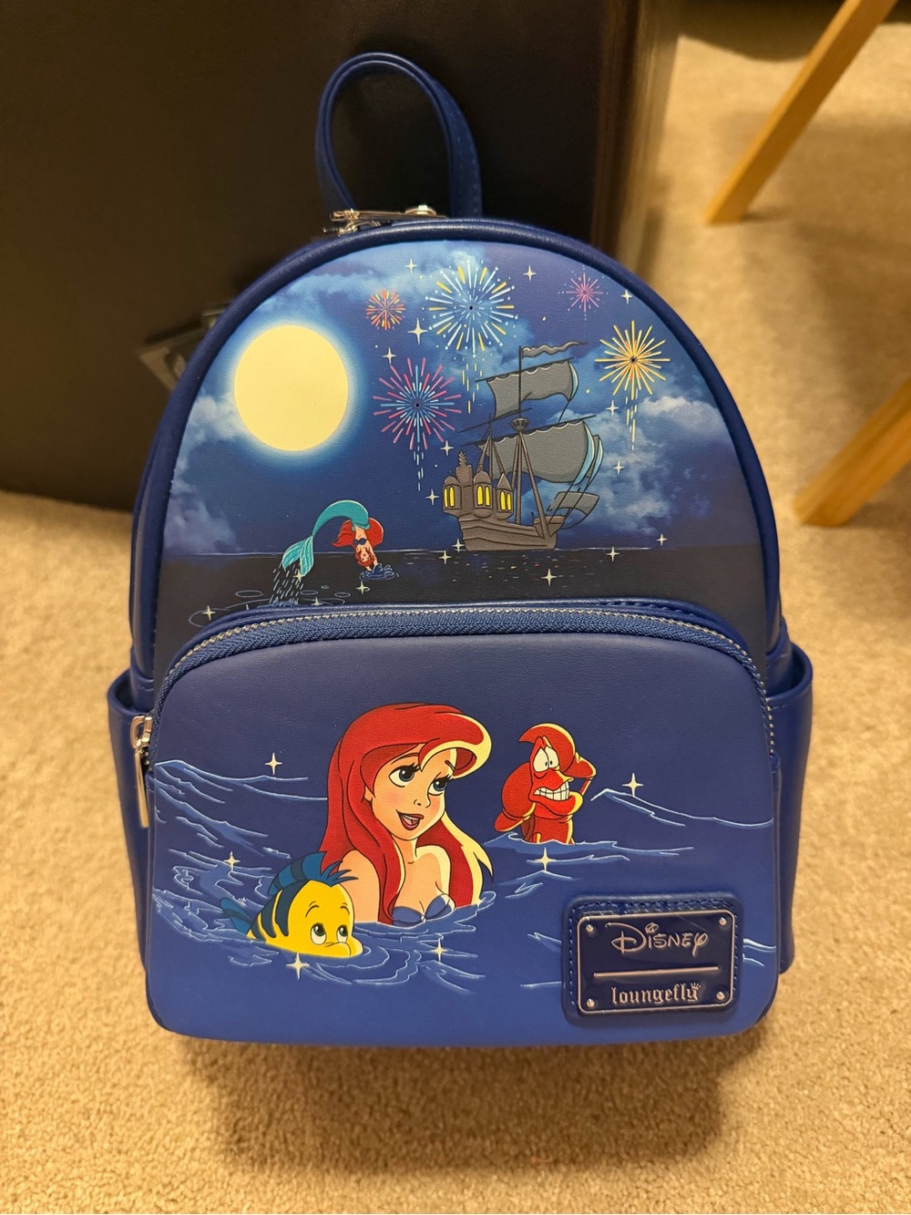 Disney Loungefly The Little Mermaid Ariel Light Up Mini Backpack NWT